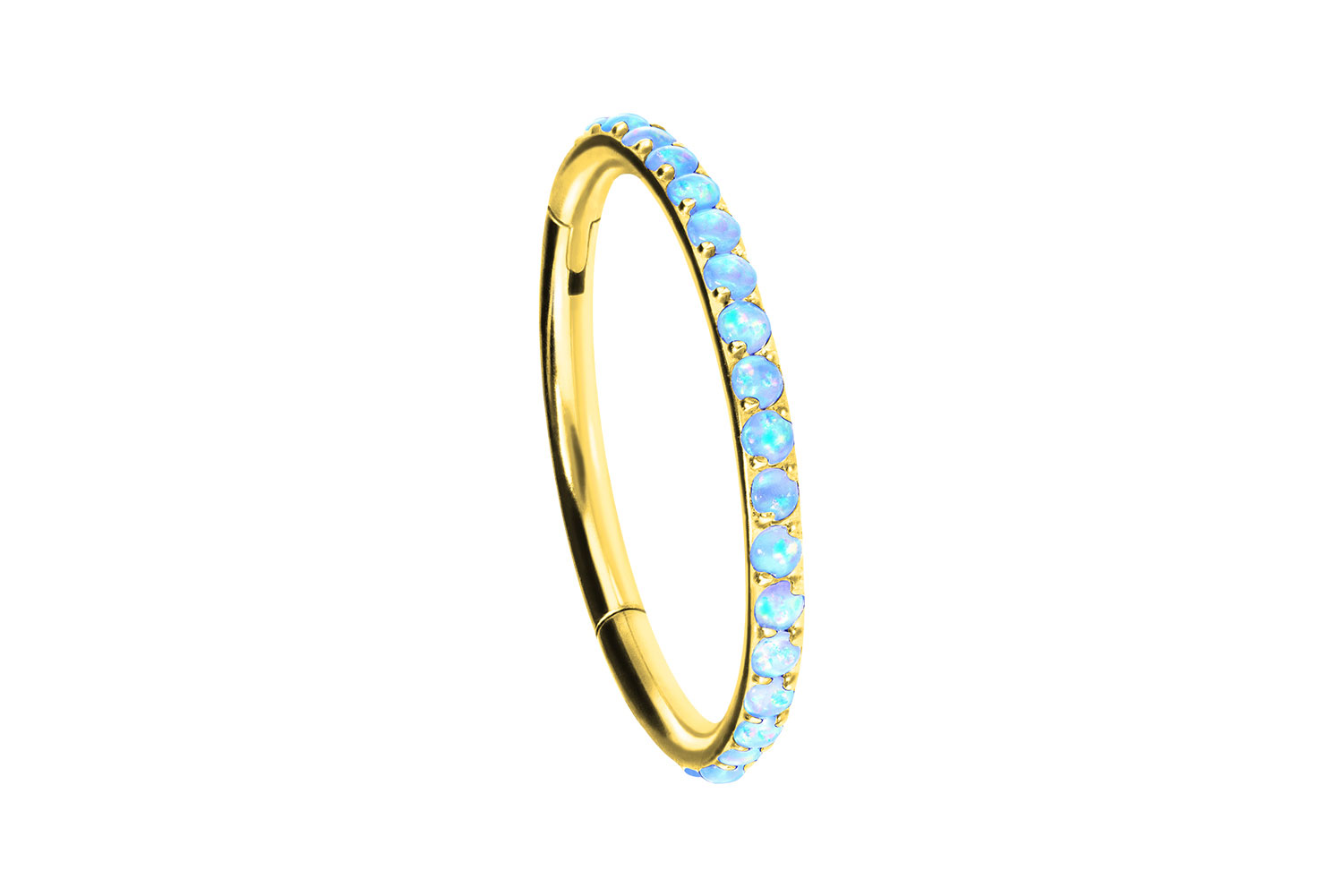Titan Segmentring Clicker Piercing SYNTHETISCHE OPALE